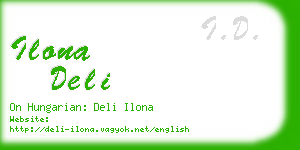 ilona deli business card